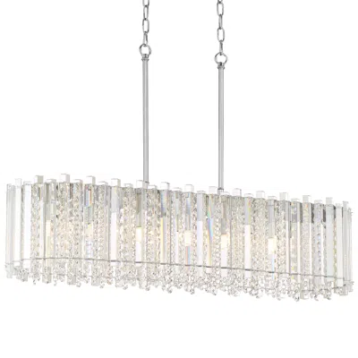 Possini Euro Design Possini Euro Mirabell 34" Crystal Led Kitchen Island Linear Pendant