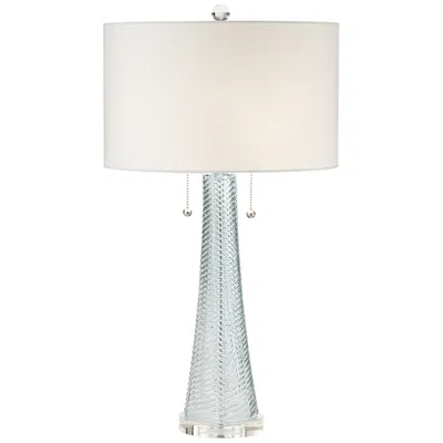 Possini Euro Design Possini Euro Miriam 28 1/2" Swirl Blue Glass Coastal Modern Table Lamp