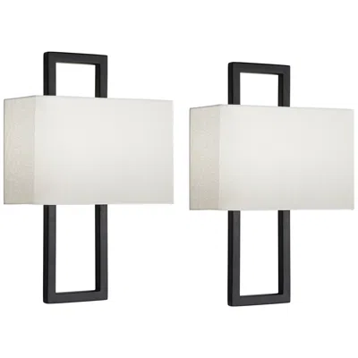 Possini Euro Design Possini Euro Modena 15 1/2" High Black Wall Sconce Set Of 2