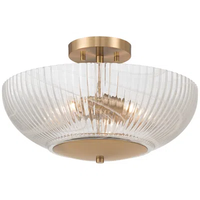 Possini Euro Design Possini Euro Molini 15 1/2" Wide Warm Brass Bowl 3-light Ceiling Light
