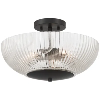 Possini Euro Design Possini Euro Molini 15 1/2"w Matte Black Bowl 3-light Ceiling Light