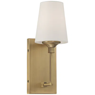 Possini Euro Design Possini Euro Nasir 14" High Aged Brass And Linen Wall Sconce