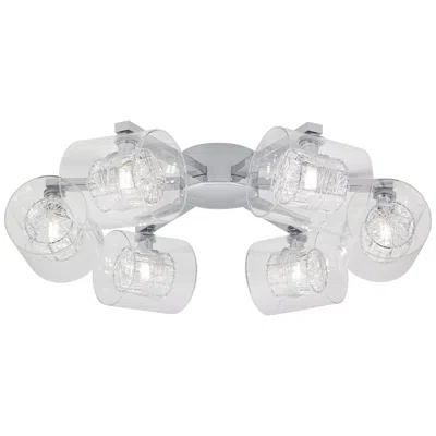 Possini Euro Design Possini Euro Nicola 24" Wide Modern Glass And Chrome Ceiling Light