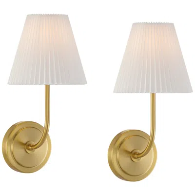 Possini Euro Design Possini Euro Nina 14" High Gold Plate Wall Sconce Set Of 2