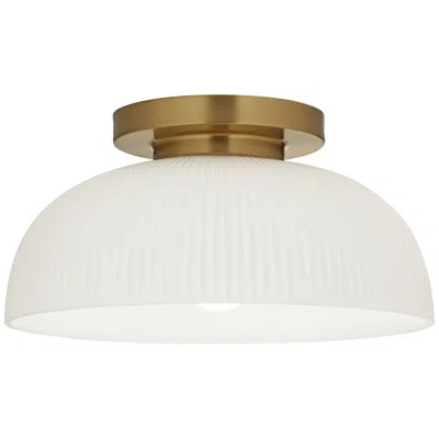 Possini Euro Design Possini Euro Novia 14"w Brass And Fluted Glass Ceiling Light