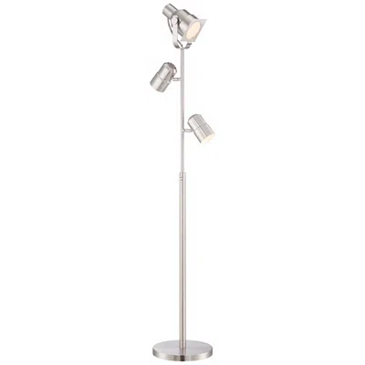 Possini Euro Design Possini Euro Nuovo 70" Brushed Nickel 3-light Modern Floor Lamp