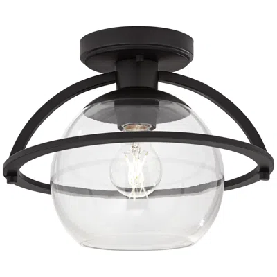 Possini Euro Design Possini Euro Oblys 12" Wide Black Ceiling Light