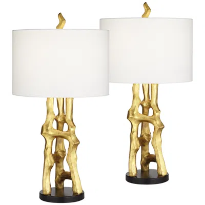 Possini Euro Design Possini Euro Organic 29" High Gold Sculpture Table Lamps Set Of 2