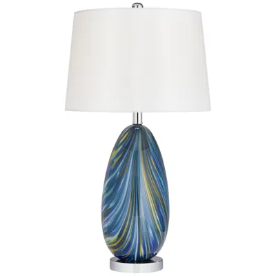 Possini Euro Design Possini Euro Pablo 27" Modern Blue Art Glass Table Lamp