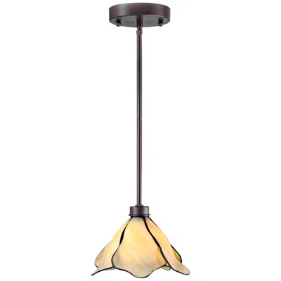 Possini Euro Design Possini Euro Petals 8" Wide Tiffany Style Glass Mini Pendant
