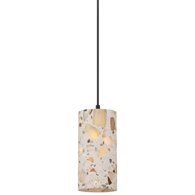 Possini Euro Design Possini Euro Petroglyph 5" Wide Natural Stone Mini-pendant Light In Neutral