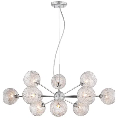 Possini Euro Design Possini Euro Picard 32" Wide Glass And Chrome Modern Chandelier