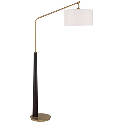 Possini Euro Design Possini Euro Pilar 72 1/2" Warm Gold And Espresso Arc Floor Lamp