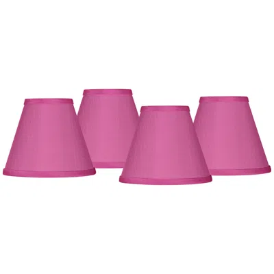 Possini Euro Design Possini Euro Pink Orchid Faux Silk Set Of Four Shades 3x6x5 (clip-on)