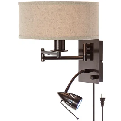 Possini Euro Design Possini Euro Radix Swing Arm Wall Lamp With Led Reading Light