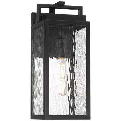 Possini Euro Design Possini Euro Ralph 15" High Black Metal Water Glass Outdoor Wall Light