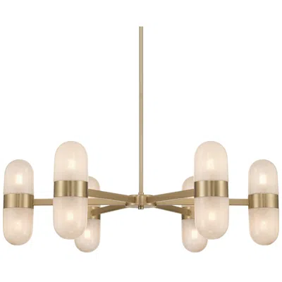 Possini Euro Design Possini Euro Reiter 32" Wide Matte Brass 12-light Chandelier