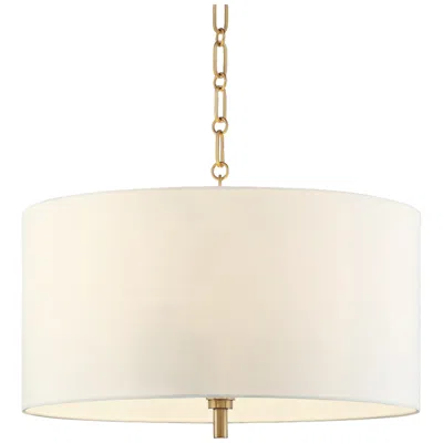 Possini Euro Design Possini Euro Rosalie 20" Wide Warm Gold Pendant Light With White Shade