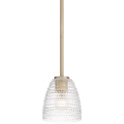 Possini Euro Design Possini Euro Sabrina 5 3/4"w Brass Vintage Glass Mini Pendant Light