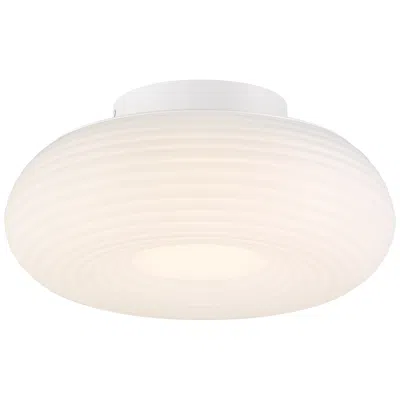 Possini Euro Design Possini Euro Sandringham 13 3/4" Sanded White Modern Led Ceiling Light