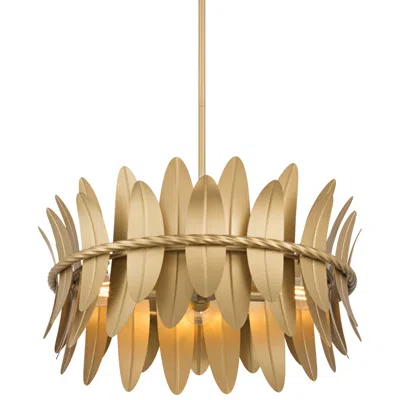 Possini Euro Design Possini Euro Saranda 21 1/2"w Gold Banana Leaf 4-light Pendant Light