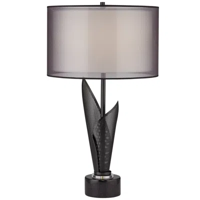Possini Euro Design Possini Euro Sasha 31 1/2" Double Shade Black Marble Sculpture Lamp