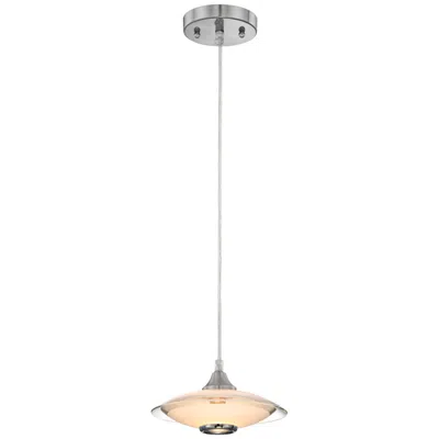 Possini Euro Design Possini Euro Saucer 8" Wide Nickel And Glass Led Modern Mini Pendant