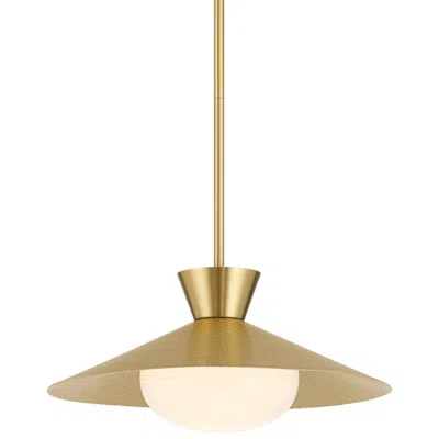 Possini Euro Design Possini Euro Scherer 16" Wide Antique Brass Pendant Light