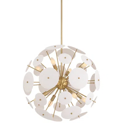 Possini Euro Design Possini Euro Shelly 23 1/2"w Gold And White Ceramic 8-light Pendant