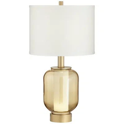 Possini Euro Design Possini Euro Sophia 28" Champagne Glass Night Light Table Lamp In Gold