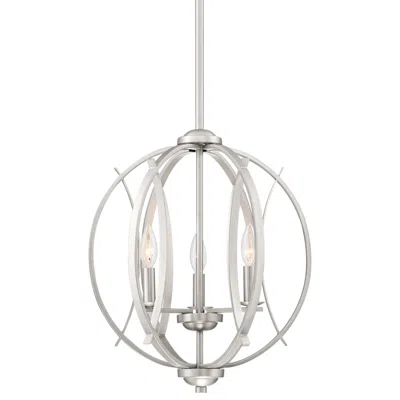 Possini Euro Design Possini Euro Spherical 16" Wide Brushed Nickel 3-light Globe Pendant