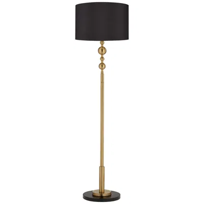 Possini Euro Design Possini Euro Summit Black Shade 71" High Light Blaster Tall Floor Lamp