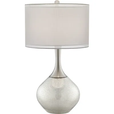 Possini Euro Design Possini Euro Swift 30 1/2" Double Shade Mercury Glass Table Lamp