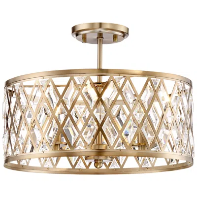 Possini Euro Design Possini Euro Tanz 16 1/2" Wide Satin Brass Ceiling Light