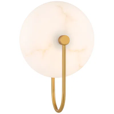 Possini Euro Design Possini Euro Tarquin 11 1/4" High Brass And Alabaster Led Wall Sconce