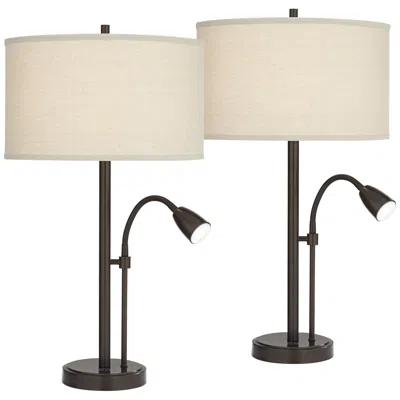 Possini Euro Design Possini Euro Traverse 29" Bronze Gooseneck Led Usb Lamps Set Of 2