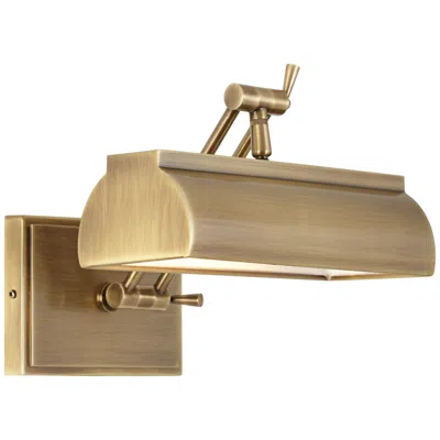 Possini Euro Design Possini Euro Upton 10" Wide Plug-in Antique Brass Picture Light