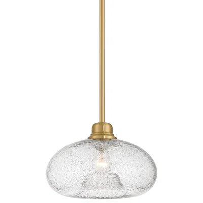Possini Euro Design Possini Euro Vacquer 11"w Soft Gold Seeded Glass Mini Pendant Light