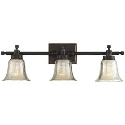 Possini Euro Design Possini Euro Varra 26 1/2" 3-light Mercury Glass Bronze Bath Light