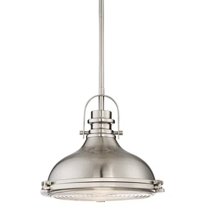 Possini Euro Design Possini Euro Verndale 11 1/2" Brushed Nickel Industrial Mini Pendant