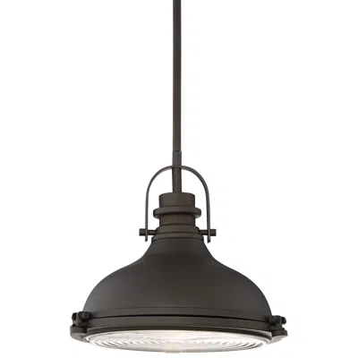 Possini Euro Design Possini Euro Verndale 11 1/2" Wide Bronze Industrial Mini Pendant