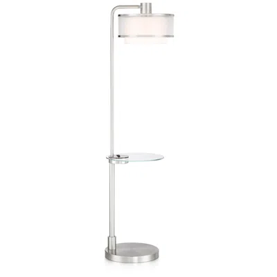Possini Euro Design Possini Euro Vogue 60" Modern Tray Table And Usb Floor Lamp