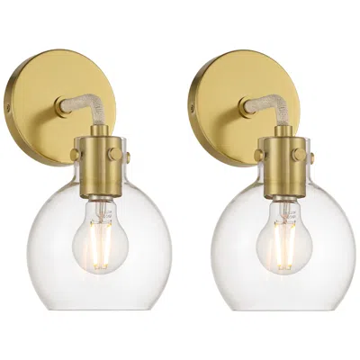 Possini Euro Design Possini Euro Wicander 11 1/4" High Antique Brass Wall Sconce Set Of 2