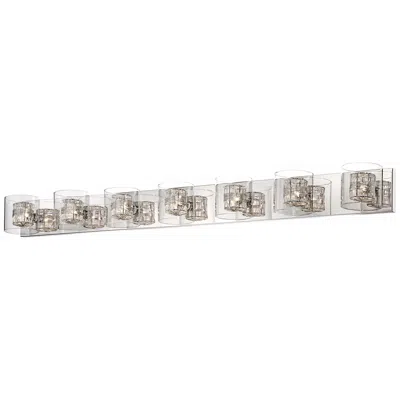 Possini Euro Design Possini Euro Wrapped Wire 56" Wide Chrome Led Bathroom Light