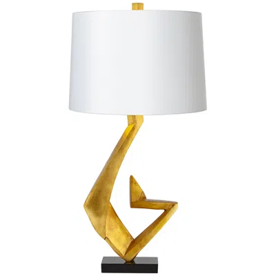 Possini Euro Design Possini Euro Zeus 29 1/2" Sculptural White Shade Gold Leaf Table Lamp