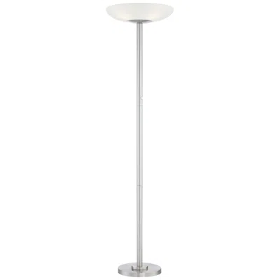 Possini Euro Design Possini Nickel Light Blaster 72" Nickel 4-light Torchiere Floor Lamp
