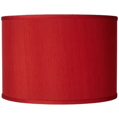 Possini Euro Design Red Faux Silk Dupioni Shade 12x12x8.5 (spider)
