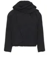 Post Archive Faction (paf) 7.0 Down Center Hooded Jacket In Black