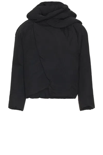 Post Archive Faction (paf) 7.0 Down Center Hooded Jacket In Black