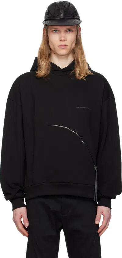 POST ARCHIVE FACTION (PAF) BLACK 8.0 CENTER HOODIE